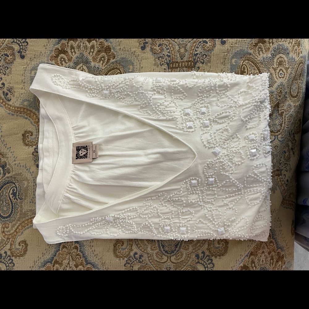 Beaded Anne Kline top